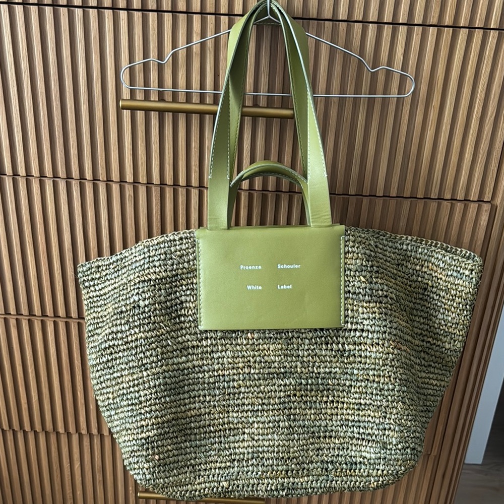 Proenza Schouler White Label Morris Raffia Tote